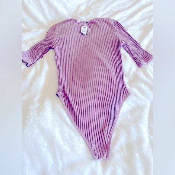 21. Tillys Purple Crossover Bodysuit - Picture 3 of 9